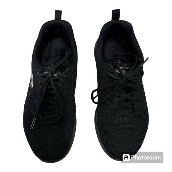 SKETCHERS Black Mesh Sneakers Women’s size 7 - Picture 2 of 7